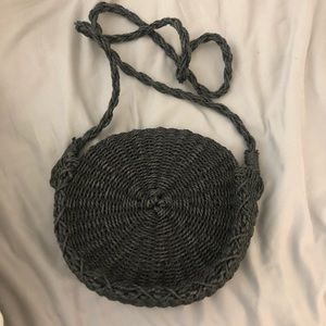 Black Raffia Bag Purse